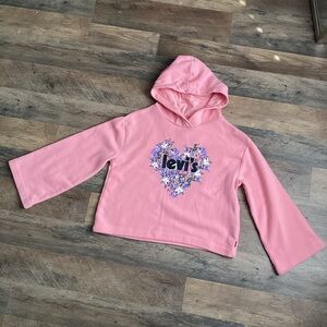 Levi's Kids Floral Heart Pink Hoodie
